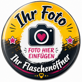 Magnetischer Bierflaschenöffner mit eigenem Foto – personalisierter Flaschenöffner für den Kühlschrank
